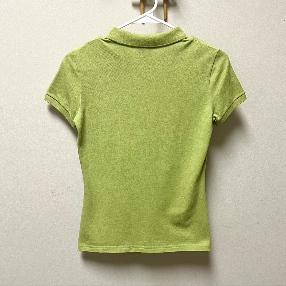 Early 00s Vintage 🐊 Key Lime Green Lacoste Polo - Picture 2 of 3